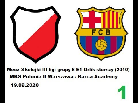 MKS Polonia II Warszawa - Barca Academy 19.09.2020 kwarta I
