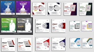 2023 Church Flyers ADS Ultimate Bundle Photoshop Tutorial