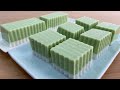 Traditional Pandan Coconut Milk Jelly Cake Without Egg