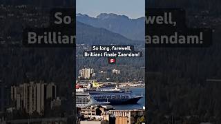 Zaandam Season Finale Departure | Brilliant September Sailaway Vancouver Harbour 🚢✨ HAL