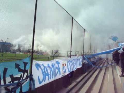 "Sporting Cristal vs. CNI - Recibimiento Fecha 10 Abril 2010" Barra: Extremo Celeste • Club: Sporting Cristal