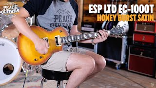 Video thumbnail for No Talking...Just Tones | ESP LTD EC-1000T | Honey Burst Satin by Peach Guitars