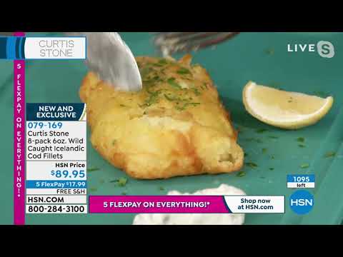 Curtis Stone 8pack 6 oz. Wild Caught Icelandic Cod Fille...