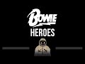 David Bowie • Heroes (CC) (Upgraded Video) 🎤 [Karaoke] [Instrumental Lyrics]