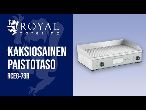 video - Kaksiosainen paistotaso - sähkökäyttöinen - 400 x 730 mm - Royal Catering - 2 x 2,200 W