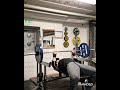 Dead Bench Press 100kg 20 reps for 5 sets with close grip
