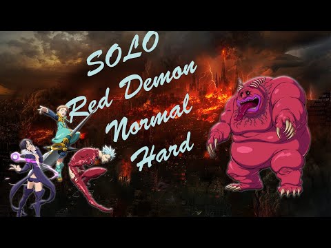 DEATH MATCH RED DEMON NORMAL & HARD FULL FIGHT!!! (SOLO) | 7DS GRAND CROSS