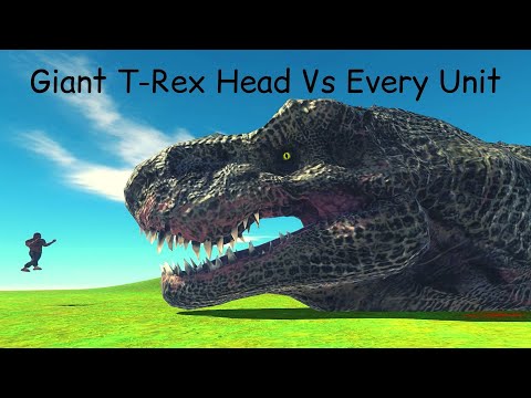 Giant T-Rex Head Vs Every Unit ARBS |Animal Revolt Battle Simulator