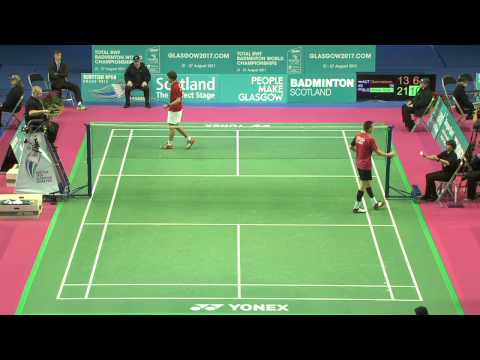 Badminton - David Obernosterer vs Iztok Utrosa (MS, R16) - Scottish Open 2015