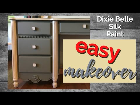 Furniture Makeover | Start to Finish Furniture Flip for a profit | Desk Flip | Dixie Belle Silk
