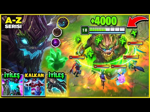 ÖLDÜRMESİ İMKANSIZ SINIRSIZ İYİLEŞME MAOKAI BUILD! (AŞIRI BOZUK) | A-Z TOP LANE #20