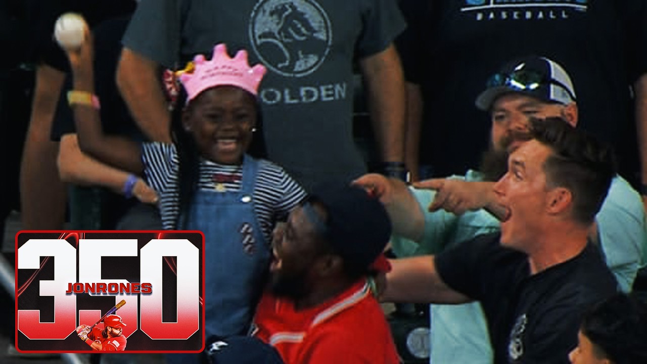 6-year-old birthday girl grabs Eugenio Suárez's 350th homer ball, throws it back 💗🥹