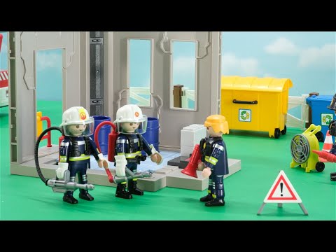 Playmobil Firefighter - Training Day!  Playmobil Firefighters and Fire Trucks