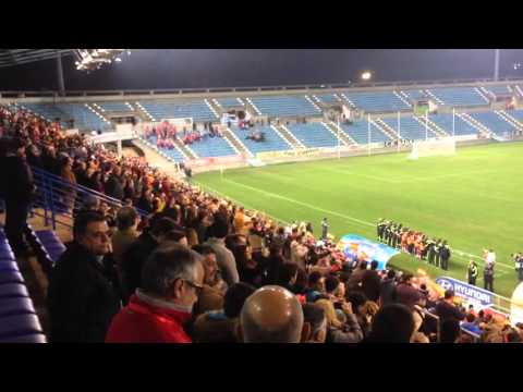 Himno de España en el Nuevo Vivero [ESP 2-0 POR]