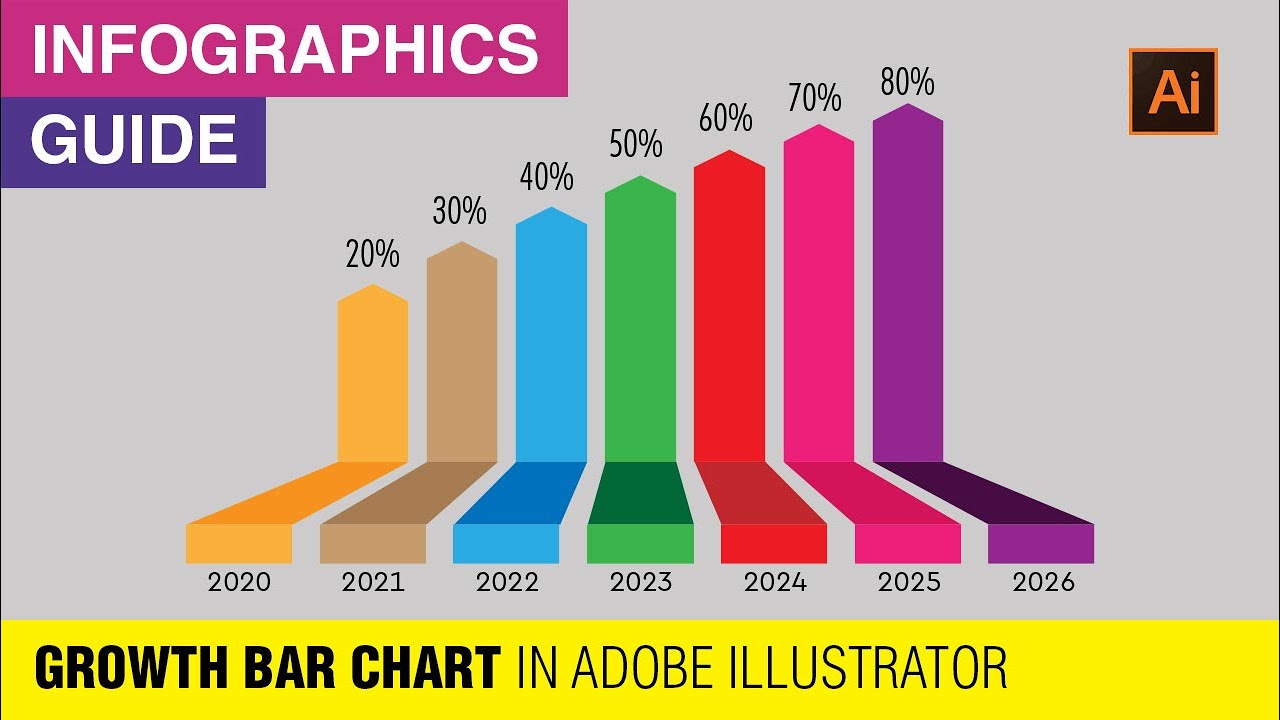Business Growth Infographic | Arrows Business Growth Bar Chart in Adobe Illustrator.