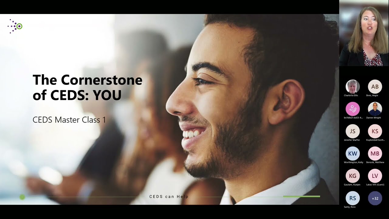 CEDS Master Class: The Cornerstone of CEDS YOU
