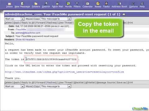 Reset User Password in Joomla