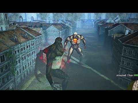 BEAST TITAN VS ARMORED TITAN Boss Fight - ATTACK ON TITAN 2: Final Battle 2K60FPS