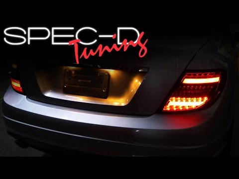 SPECDTUNING INSTALLATION VIDEO: 2008 - 2011 MERCEDES BENZ C-CLASS LED TAIL LIGHTS