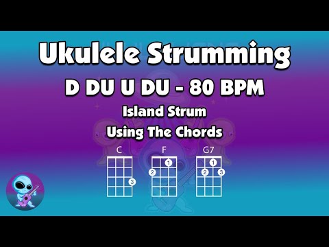 Ukulele Strumming Practice Play Along - Island Strum 80 bpm
