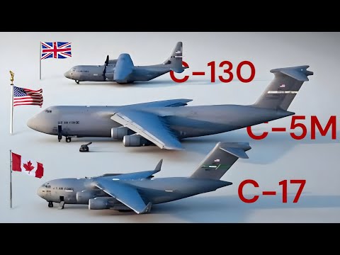 C-130 vs C-5M vs C-17 - Largest Military Transport Aircraft Comparison 