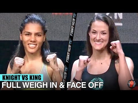 AVA KNIGHT VS EMILEE KING - FULL WEIGH IN & FACE OFF VIDEO | BELLATOR 238