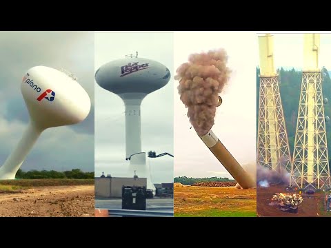 Old Water Tower Demolition And Water Tank Compilation #Interesting Part #2