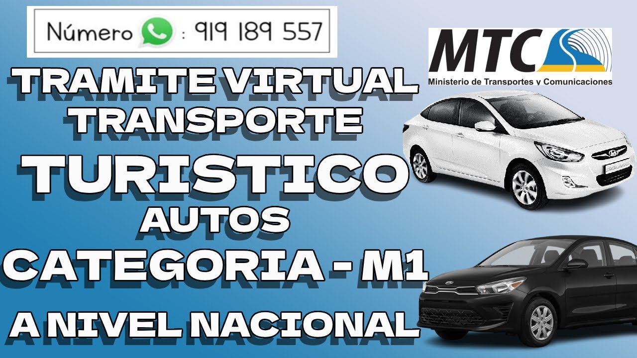 Autorización para transporte turístico de personas para vehículos M1 DSTT-28 MTC – 2023