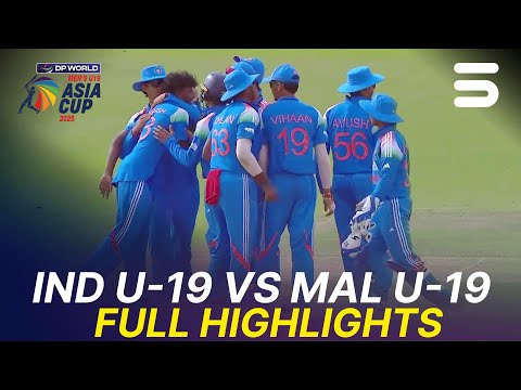 Full Highlights | India U-19 vs Malaysia U-19 | Match 9 | Asia Cup Men's U-19 | ZI1U