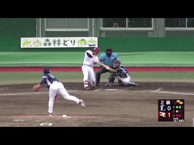 【ファーム】イーグルス・陽柏翔 ライト線へのタイムリー2ベースヒットで追加点!! 2025年6月8日 東北楽天ゴールデンイーグルス 対 埼玉西武ライオンズ