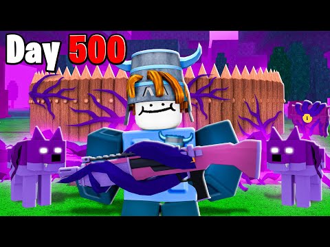 I Survived 500 DAYS in HARDCORE MODE in 99 Nights in The Forest!