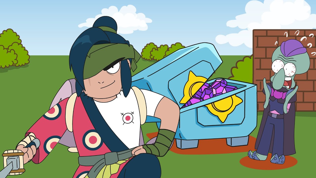 Brawl Stars Animation KENJI vs SQUIDWARD MORTIS SKIN