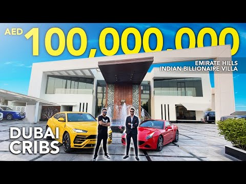 INDIAN 🇮🇳 BILLIONAIRE'S MANSION & SUPER CARS TOUR IN DUBAI! | EMIRATES HILLS |DANUBE HOME VLOG 42