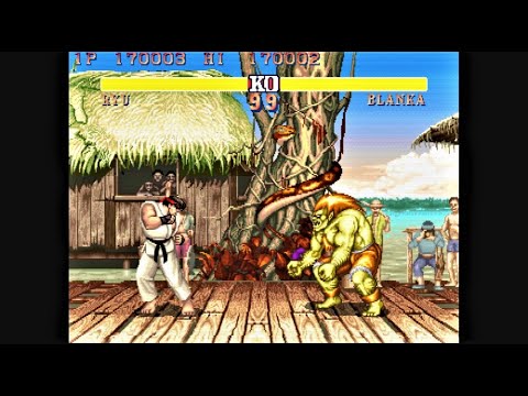 Ryu vs Blanka (Hardest AI) - Street Fighter II: Champion Edition