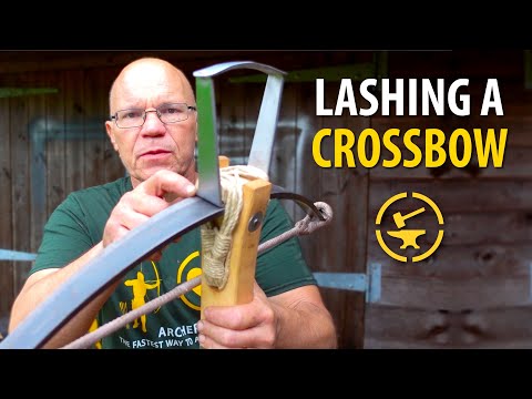 Lashing a medieval crossbow