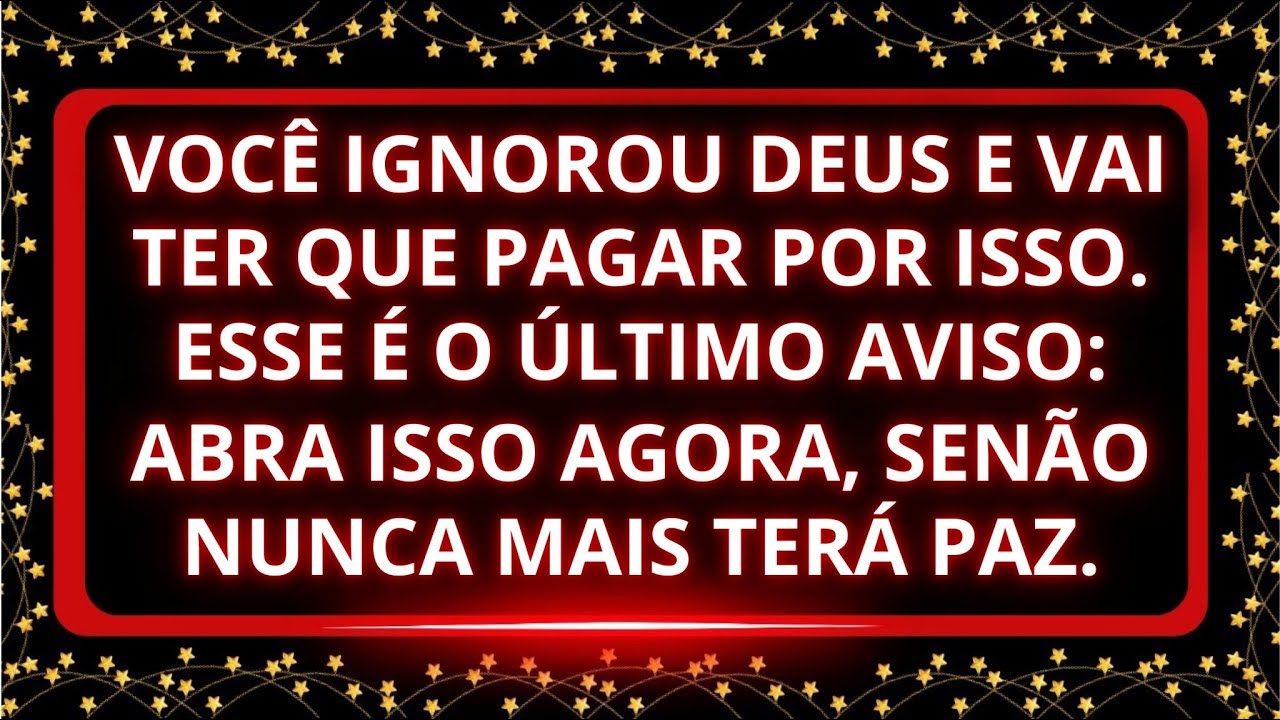 🔴 JESUS IMPLORA PARA QUE VOCÊ ABRA ISSO AGORA!