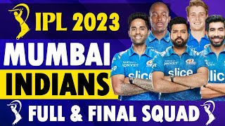 Mumbai Indians 2023 Squad | Mumbai Indians IPL 2023 Team | IPL 2023 Squad MI Players List