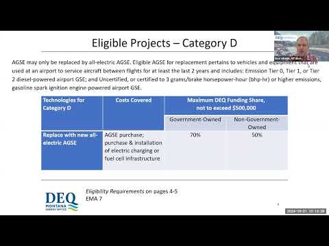 Montana Clean Truck, Bus & Airport Equipment Funding Program Webinar - 10/21/2024