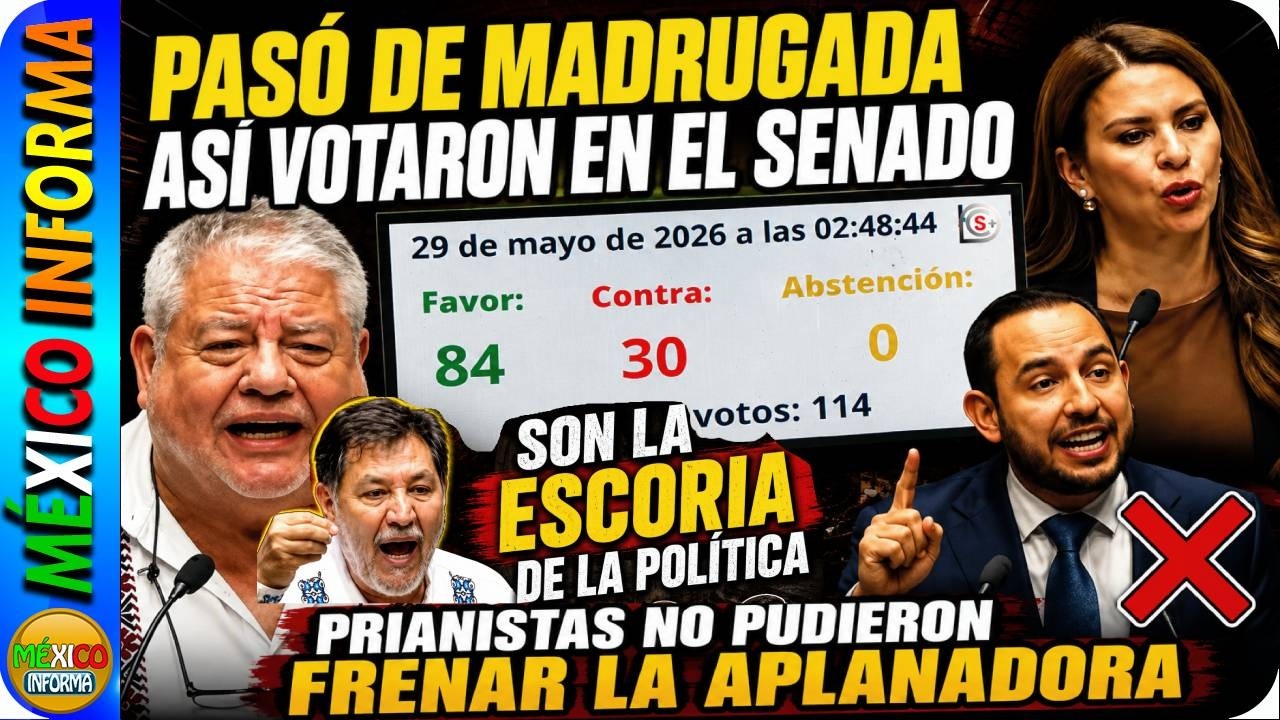 PASÓ DE MADRUGADA. ASÍ VOTARON EN EL SENADO DE MADRUGADA. PRIAN NO PUDO DETENER LA APLANADORA.