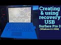 Creating Using Surface Pro 3 Recovery USB