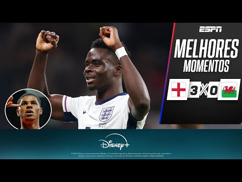 Gols e lances de Inglaterra x País de Gales