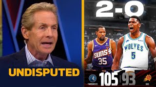 UNDISPUTED | Edwards cooking Durant - Skip reacts Timberwolves beat Suns 105-93 to lead 2-0