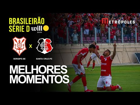 Confira os melhores momentos de SERGIPE-SE 2 X 1 SANTA CRUZ-PE pelo Brasileirão Série D Will Bank