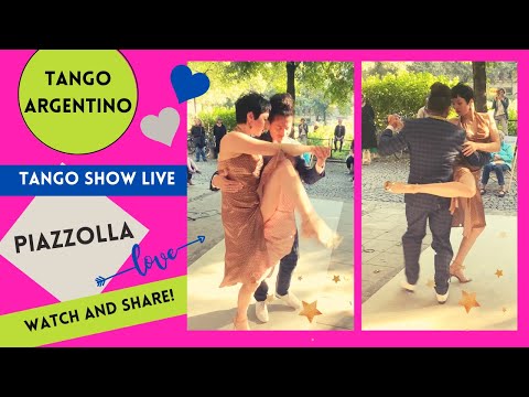 💞TANGO ARGENTINO ➳ LIVE SHOW 👏 FABIAN Y MICHAELA 2021 💞 - "DUO DE AMOR" Street Tango MÜNCHEN