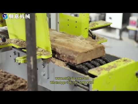 Production Line for Sawmill Making Blockboard Barecore Wooden Pallet Multi Rip Saw Edge Trimmer