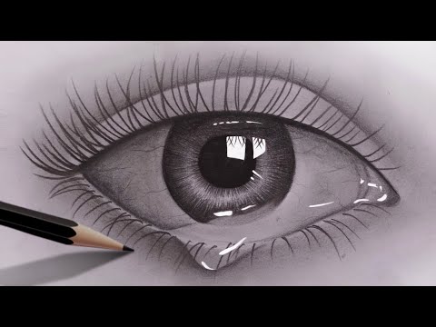 How to draw realistic eyes for beginners with pencil | Pencil Sketch Video | Easy to draw