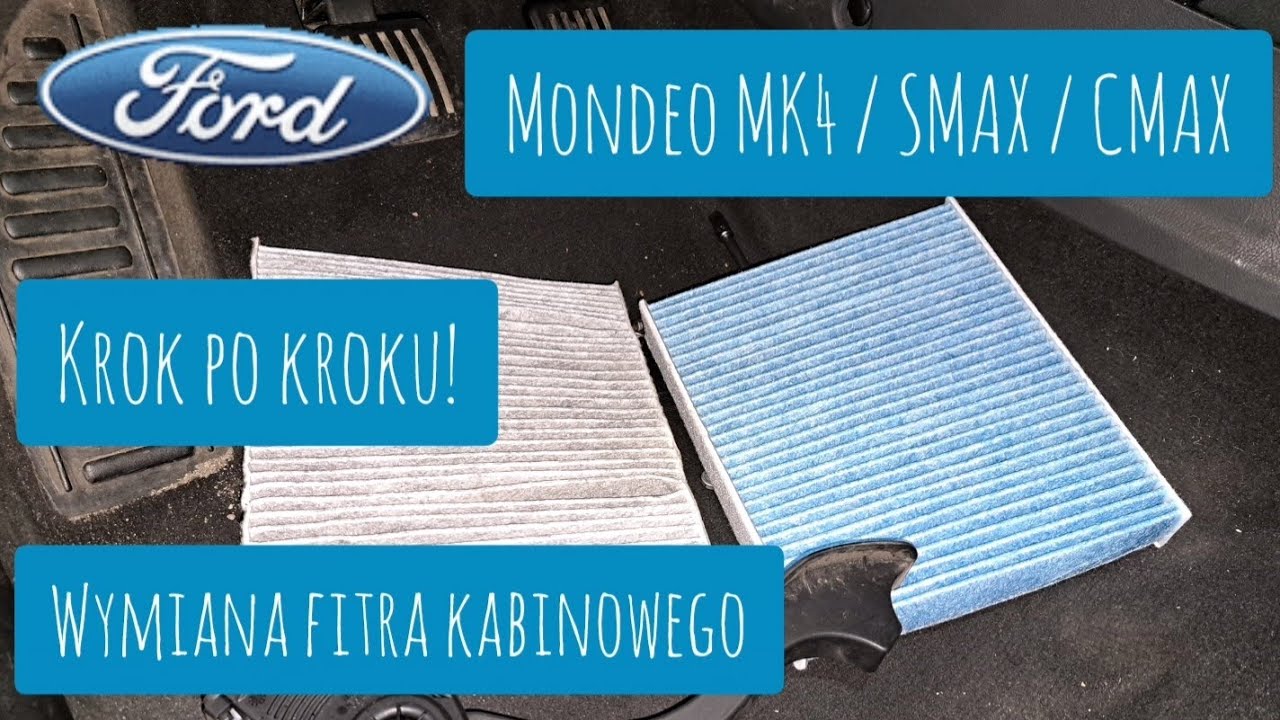 Wymiana filtra kabinowego Ford Mondeo MK4 Smax Galaxy Cmax / cabin filter replacement DIY