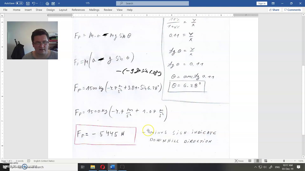 175. assignment (frictional force)