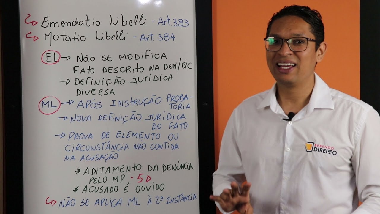 Processo Penal: O que é emendatio libelli e mutatio libelli no processo penal?