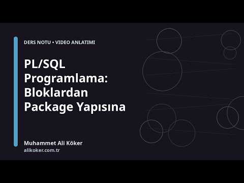 PL/SQL Programlama Temelleri videosunu aç
